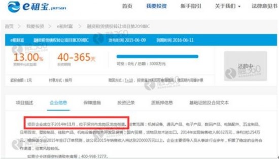 融资方：深圳市隆金佳利科技有限公司